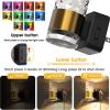 imageL LOHAS LED Night Lights Plug into Wall Changing RGB Night Light with Dusk to Dawn Sensor 180 Rotatable Bubble Nightlight Plug in Wall for Halloween Christmas Holiday Hallway2 PackGold RingChips RGB