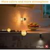 imageL LOHAS LED Night Lights Plug into Wall Changing RGB Night Light with Dusk to Dawn Sensor 180 Rotatable Bubble Nightlight Plug in Wall for Halloween Christmas Holiday Hallway2 PackGold RingDiamond RGB