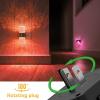 imageL LOHAS LED Night Lights Plug into Wall Changing RGB Night Light with Dusk to Dawn Sensor 180 Rotatable Bubble Nightlight Plug in Wall for Halloween Christmas Holiday Hallway2 PackGold RingDiamond RGB