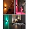 imageL LOHAS LED Night Lights Plug into Wall Changing RGB Night Light with Dusk to Dawn Sensor 180 Rotatable Bubble Nightlight Plug in Wall for Halloween Christmas Holiday Hallway2 PackGold RingRGB