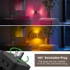 imageL LOHAS LED Night Lights Plug into Wall Changing RGB Night Light with Dusk to Dawn Sensor 180 Rotatable Bubble Nightlight Plug in Wall for Halloween Christmas Holiday Hallway2 PackGold RingRose RGB