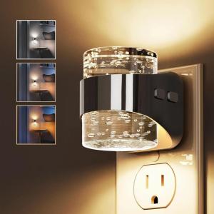 imageL LOHAS LED Night Light RGB Bubble Night Lights Plug into Wall 2 Pack 10Color Change Night LightDimmable Nightlights with Dusk to Dawn Sensor for Rooms Bathroom HallwaySliver Bubble3CCT