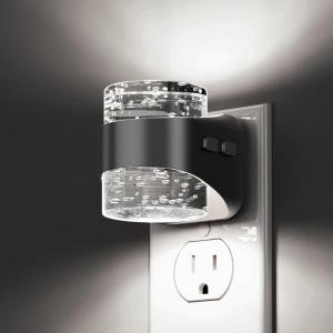 imageL LOHAS LED Night Light RGB Bubble Night Lights Plug into Wall 2 Pack 10Color Change Night LightDimmable Nightlights with Dusk to Dawn Sensor for Rooms Bathroom HallwayBlack Bubble5000K