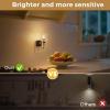 imageL LOHAS LED Night Lights Plug into Wall10Color Changing RGB Floral Night Lights Dusk to Dawn3 Brightness LevelsRotatable Plug in Nightlight for Bedroom Nursery Hallway GiftGold RingSpotted flower 3000K