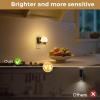 imageL LOHAS LED Night Lights Plug into Wall10Color Changing RGB Floral Night Lights Dusk to Dawn3 Brightness LevelsRotatable Plug in Nightlight for Bedroom Nursery Hallway GiftGold Ring3000K Ball