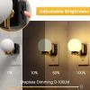 imageL LOHAS LED Night Lights Plug into Wall10Color Changing RGB Floral Night Lights Dusk to Dawn3 Brightness LevelsRotatable Plug in Nightlight for Bedroom Nursery Hallway GiftGold Ring3000K Ball