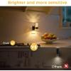 imageL LOHAS LED Night Lights Plug into Wall10Color Changing RGB Floral Night Lights Dusk to Dawn3 Brightness LevelsRotatable Plug in Nightlight for Bedroom Nursery Hallway GiftGold Ring3000K Chips