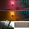 imageL LOHAS LED Night Lights Plug into Wall10Color Changing RGB Floral Night Lights Dusk to Dawn3 Brightness LevelsRotatable Plug in Nightlight for Bedroom Nursery Hallway GiftGold RingFlower RGB