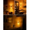 imageL LOHAS LED Night Lights Plug into Wall10Color Changing RGB Floral Night Lights Dusk to Dawn3 Brightness LevelsRotatable Plug in Nightlight for Bedroom Nursery Hallway GiftGold RingAmber