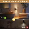 imageL LOHAS LED Night Lights Plug into Wall10Color Changing RGB Floral Night Lights Dusk to Dawn3 Brightness LevelsRotatable Plug in Nightlight for Bedroom Nursery Hallway GiftGold Ring3000K Long