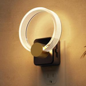 imageL LOHAS LED Night Lights Plug into Wall10Color Changing RGB Floral Night Lights Dusk to Dawn3 Brightness LevelsRotatable Plug in Nightlight for Bedroom Nursery Hallway Gift3000Kstripe