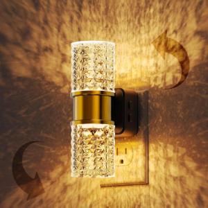 imageL LOHAS LED Night Lights Plug into Wall10Color Changing RGB Floral Night Lights Dusk to Dawn3 Brightness LevelsRotatable Plug in Nightlight for Bedroom Nursery Hallway GiftGold Ring3000K Diamond