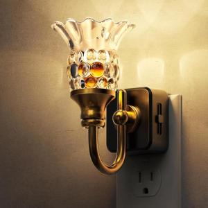 imageL LOHAS LED Night Lights Plug into Wall10Color Changing RGB Floral Night Lights Dusk to Dawn3 Brightness LevelsRotatable Plug in Nightlight for Bedroom Nursery Hallway GiftGold RingGoblet