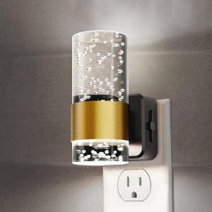 imageL LOHAS LED Night Lights Plug into Wall10Color Changing RGB Floral Night Lights Dusk to Dawn3 Brightness LevelsRotatable Plug in Nightlight for Bedroom Nursery Hallway GiftGold Ring5000K