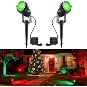 imageL LOHAS LED Green Christmas Spotlight 2pack3000K Warm White Spotlight 2pack
