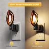 imageL LOHAS LED Night Light Night Lights Plug into Wall Agate Nightlight Rotating Dimmable Nightlights Plug in with Light Sensor Soft White Nightlights for Bathroom Bedroom Hallway 2 PackRedRed