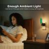 imageL LOHAS LED Night Light Night Lights Plug into Wall Agate Nightlight Rotating Dimmable Nightlights Plug in with Light Sensor Soft White Nightlights for Bathroom Bedroom Hallway 2 PackRedGreen
