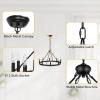 imageL LOHAS LED Black Farmhouse Chandeliers for Dining Room 12Light Wagon Wheel Chandelier Over Table Height Adjustable 32quot Dining Room Light Fixture Modern Chandelier for Kitchen Island Living RoomBlack