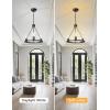 imageL LOHAS LED Black Farmhouse Chandeliers for Dining Room 12Light Wagon Wheel Chandelier Over Table Height Adjustable 32quot Dining Room Light Fixture Modern Chandelier for Kitchen Island Living RoomBlack