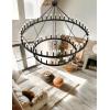 imageL LOHAS LED Black Farmhouse Chandeliers for Dining Room 12Light Wagon Wheel Chandelier Over Table Height Adjustable 32quot Dining Room Light Fixture Modern Chandelier for Kitchen Island Living RoomBlack