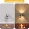imageL LOHAS LED Night Light Plug in Night Lights Plug into Wall Dusk to Dawn Sensor Adjustable Brightness Soft White Nightlight 3000K 100LM Dimmable Nightlights for Hallway Bedroom Stairway 1 PackMatte Sand Nickel