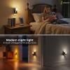 imageL LOHAS LED Night Light Plug in Night Lights Plug into Wall Dusk to Dawn Sensor Adjustable Brightness Soft White Nightlight 3000K 100LM Dimmable Nightlights for Hallway Bedroom Stairway 1 Pack3CCTBlack  Gold Shade