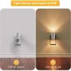imageL LOHAS LED Night Light Plug in Night Lights Plug into Wall Dusk to Dawn Sensor Adjustable Brightness Soft White Nightlight 3000K 100LM Dimmable Nightlights for Hallway Bedroom Stairway 1 PackSmooth Silver Glossy Plating