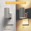 imageL LOHAS LED Night Light Plug in Night Lights Plug into Wall Dusk to Dawn Sensor Adjustable Brightness Soft White Nightlight 3000K 100LM Dimmable Nightlights for Hallway Bedroom Stairway 1 PackSoft WhiteGray Shade