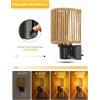 imageL LOHAS LED Night Lights Plug into Wall Plug in Night Light Dimmable Soft Warm Nightlight with Light Sensor Rotatable Base Vintage Linen Fabric Nightlights Plug in Wall for Bathroom Kitchen 1PackBohemianAmber