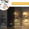 imageL LOHAS LED Night Lights Plug into Wall Plug in Night Light Dimmable Soft Warm Nightlight with Light Sensor Rotatable Base Vintage Linen Fabric Nightlights Plug in Wall for Bathroom Kitchen 1PackBeige3000K