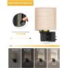 imageL LOHAS LED Night Lights Plug into Wall Plug in Night Light Dimmable Soft Warm Nightlight with Light Sensor Rotatable Base Vintage Linen Fabric Nightlights Plug in Wall for Bathroom Kitchen 1PackNatural5000K