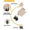 imageL LOHAS LED Night Lights Plug into Wall Plug in Night Light Dimmable Soft Warm Nightlight with Light Sensor Rotatable Base Vintage Linen Fabric Nightlights Plug in Wall for Bathroom Kitchen 1PackNaturalAmber