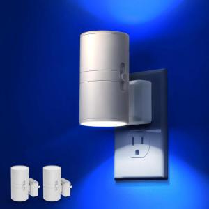 imageL LOHAS LED Night Light Plug in Night Lights Plug into Wall Dusk to Dawn Sensor Adjustable Brightness Soft White Nightlight 3000K 100LM Dimmable Nightlights for Hallway Bedroom Stairway 1 PackBlue