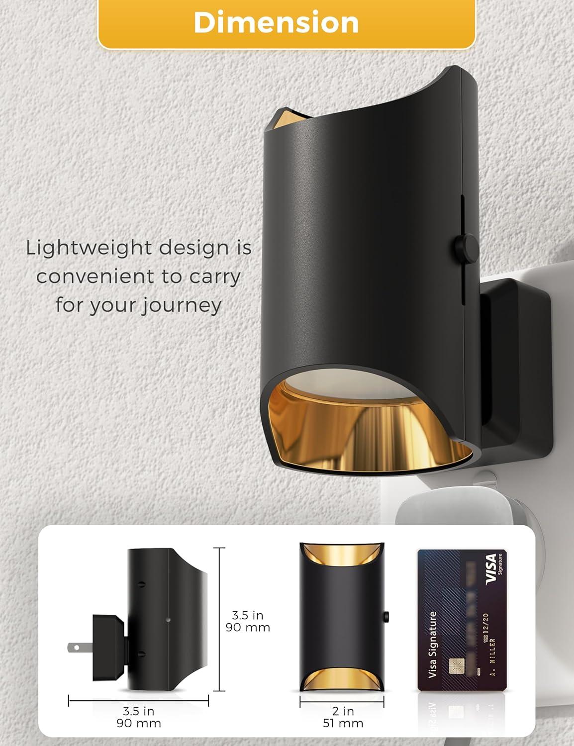 image4 Pack Night Light Dimmable Night Lights Plug into Wall Dusk to Dawn Sensor Soft White Light Daylight White Light 0100LM