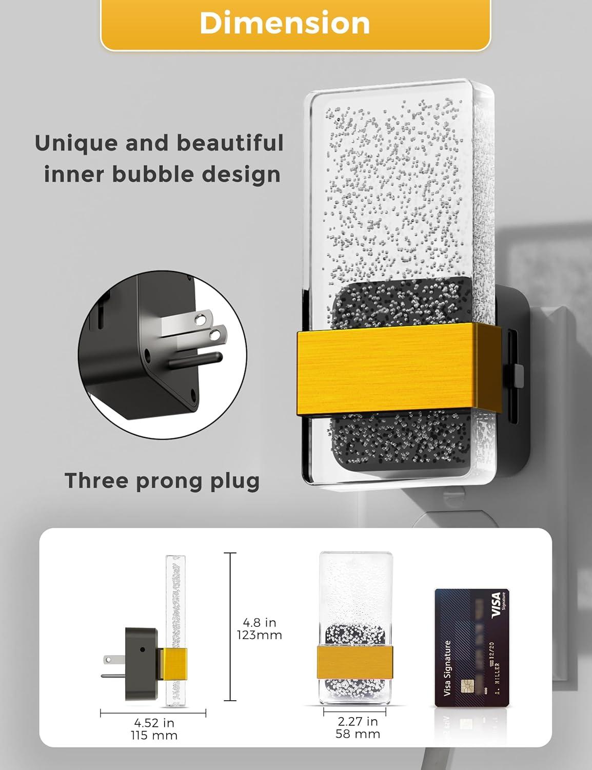 imageL LOHAS LED Night Lights Plug Into Wall 4 Packs Decorative Night Light with DusktoDawn Sensor 0100 LM Dimmable Nightlights Wall SconceStyle Design Nitelight for Bathroom Hallway Stairway