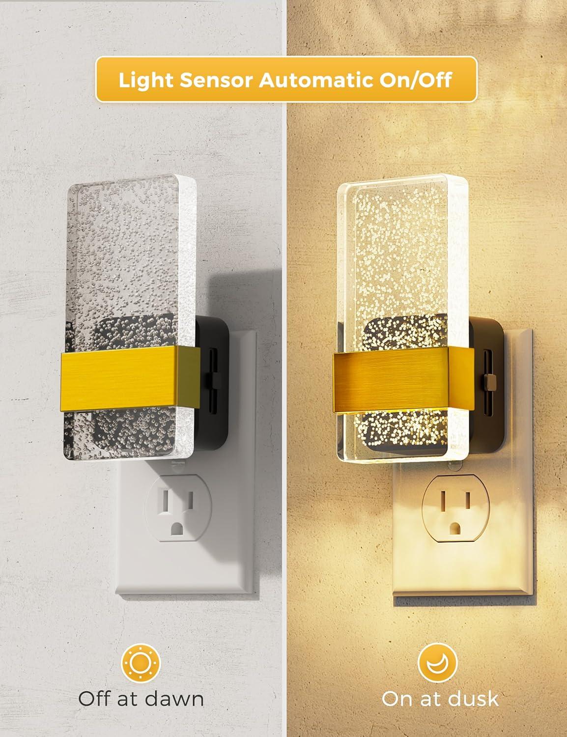 imageL LOHAS LED Night Lights Plug Into Wall 4 Packs Decorative Night Light with DusktoDawn Sensor 0100 LM Dimmable Nightlights Wall SconceStyle Design Nitelight for Bathroom Hallway Stairway