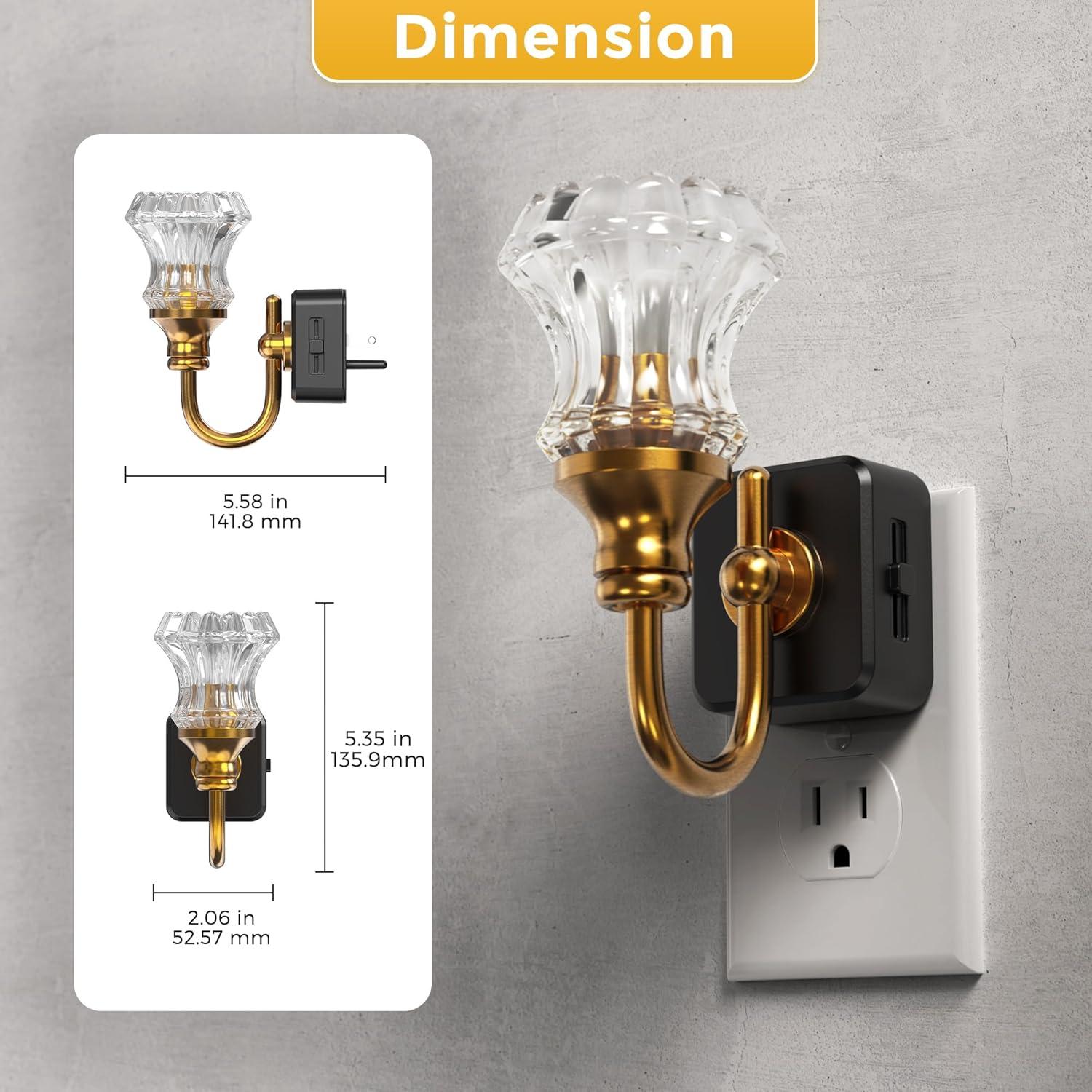 imageL LOHAS LED Night Lights Plug into Wall 3000K Soft White LED Floral Night Lights with Dusk to Dawn Sensor 0100lm Adjustable Brightness for Hallway Bedroom Stairway