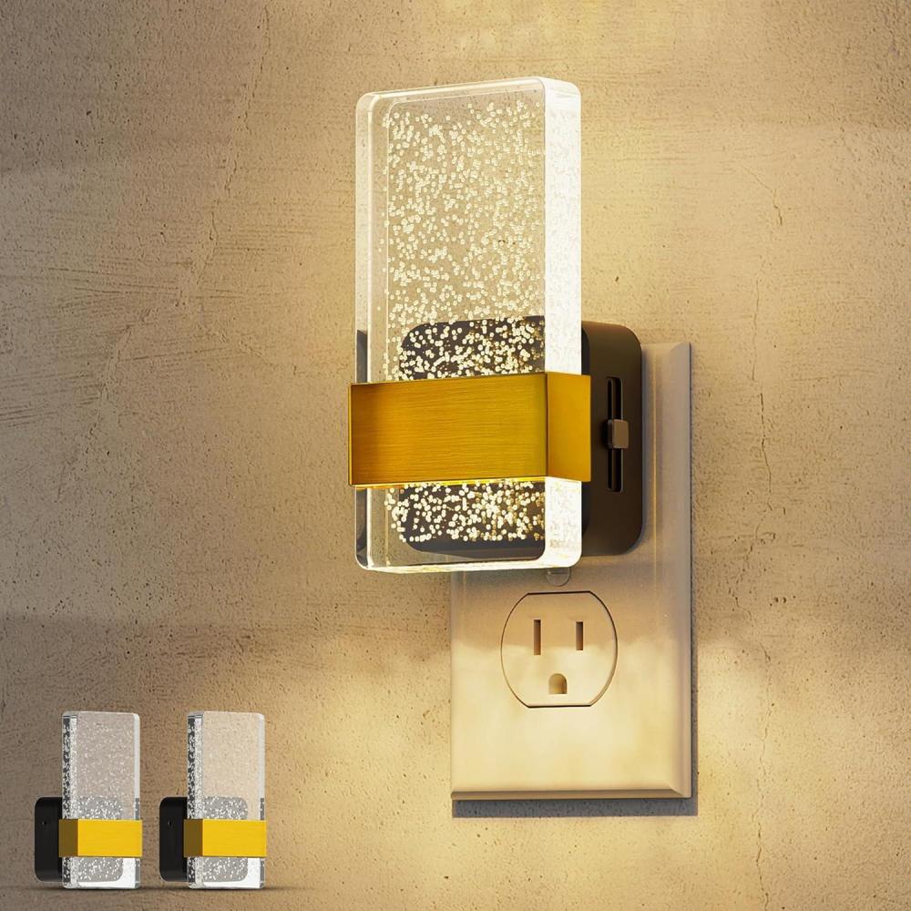 imageL LOHAS LED Night Lights Plug Into Wall 4 Packs Decorative Night Light with DusktoDawn Sensor 0100 LM Dimmable Nightlights Wall SconceStyle Design Nitelight for Bathroom Hallway Stairway