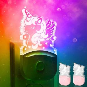 imageL LOHAS LED Dinosaur Night Light with Dusk to Dawn Sensor Dinosaur Nightlight for Boys Stegosaurus LED Night Light Plug in RGB  Soft White 3 Modes for Nursery Kids Gifts Bedroom2 PackCute Horse